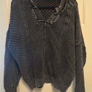 Cozy Gray Knit Sweater